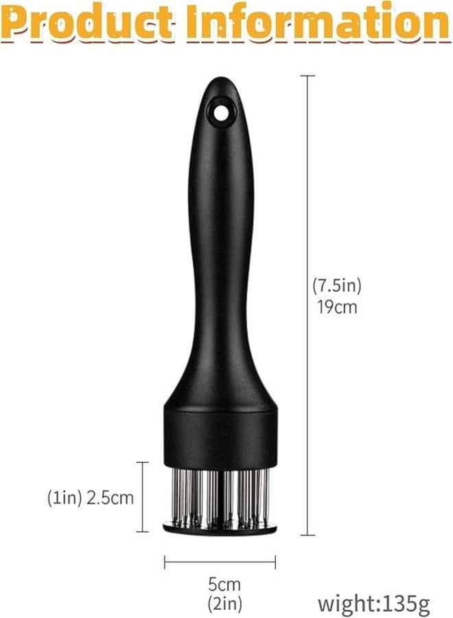 GNOLY Meat Tenderizer Tool with 21 Stainless Steel Blades - Heavy Duty Handheld Meat Mallet for Steak, Chicken, Pork, and More - Easy to Use and Clean - Image 2